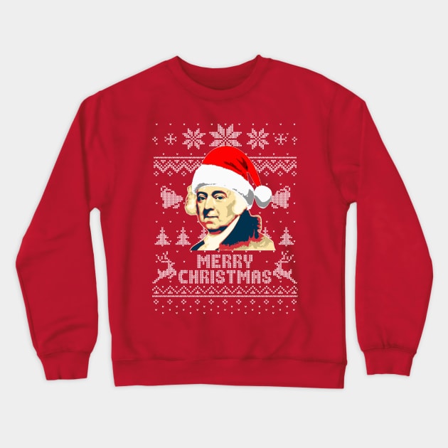 John Adams Merry Christmas Crewneck Sweatshirt by Nerd_art